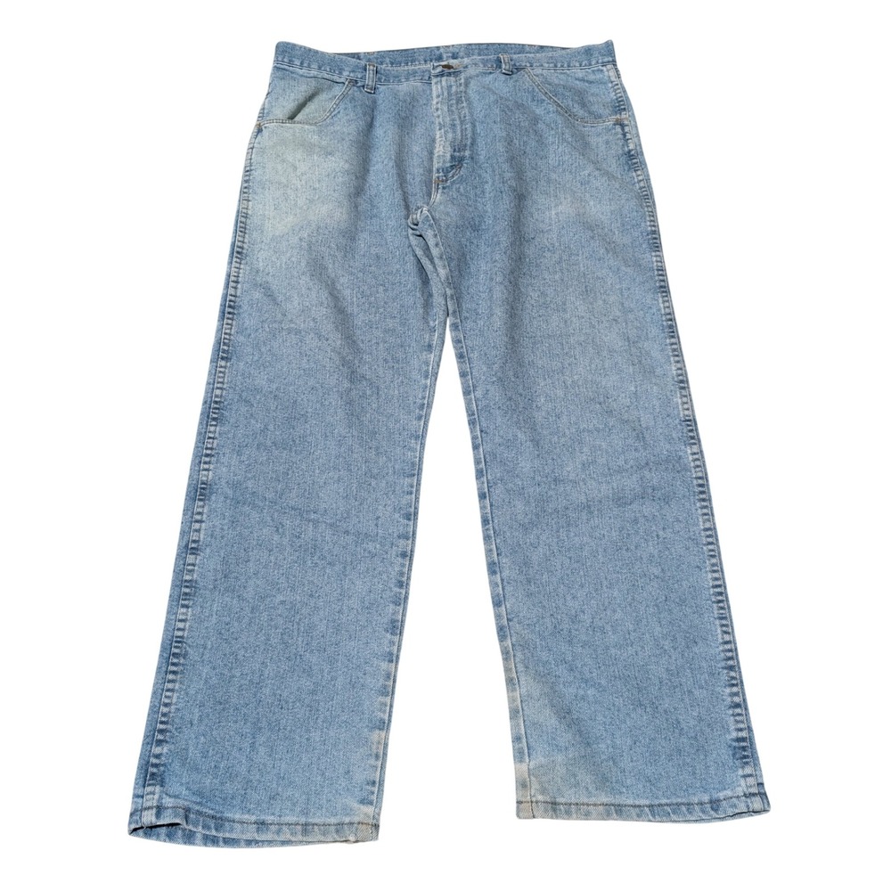 Wrangler Jeans Mens 40x29 Light Blue‎ 85900BL Vintage Relaxed Fit Denim Workwear